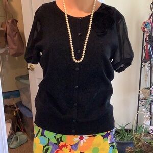 Cable & Gauge Black Crew Neck Sweater